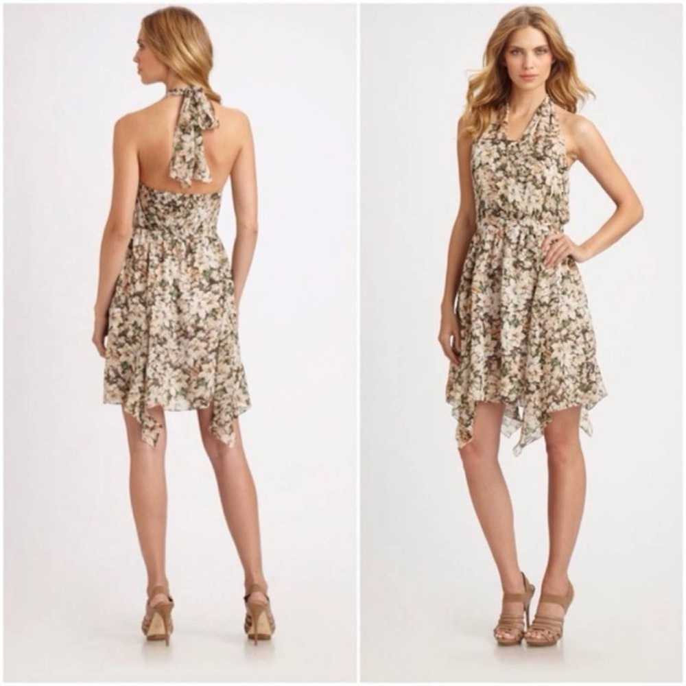 Anthro Leifsdottir 100% Silk Floral Dress